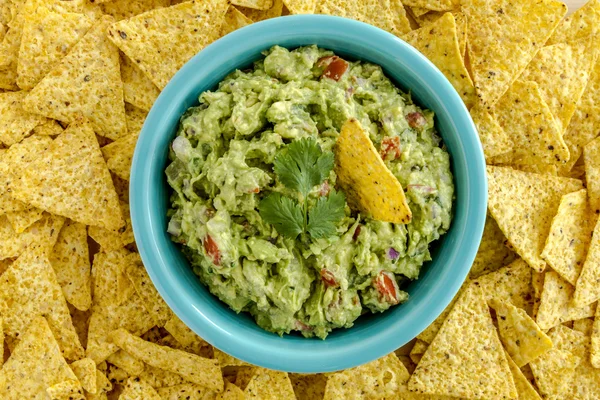 Mergulho de Guacamole Chunky caseiro fresco — Fotografia de Stock