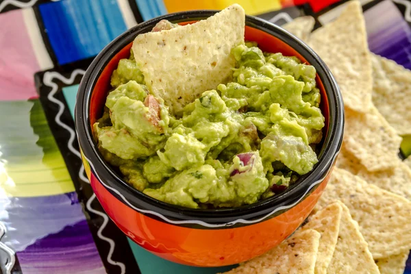 Taze ev yapımı tıknaz Guacamole DIP