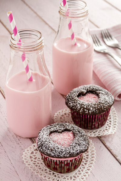 Valentines Day Heart Cutout Cupcakes