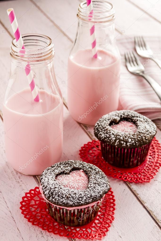 Valentines Day Heart Cutout Cupcakes