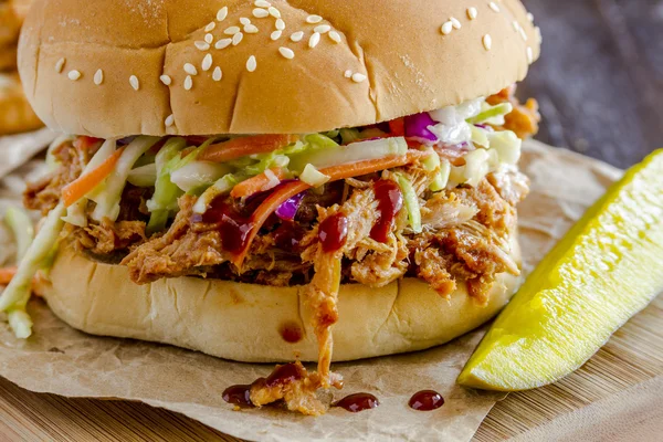 Barbecue trok varkensvlees Sandwiches — Stockfoto