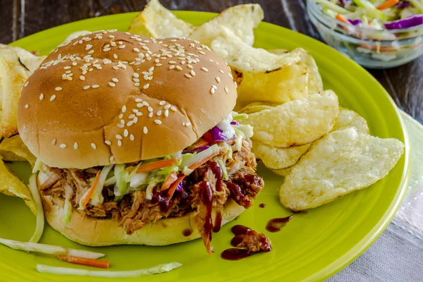 Barbeque Pulled Pork Sandwiches — Stock Photo, Image
