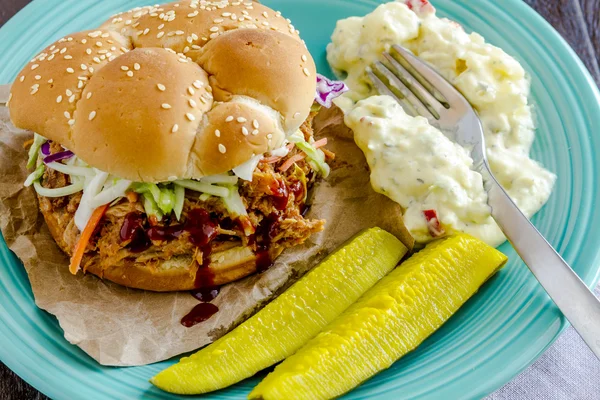 Barbeque Pulled Pork Sandwiches — Stock Photo, Image