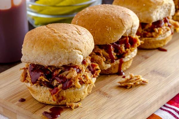 Barbeque Pulled Pork Sandwiches — Stock Photo, Image