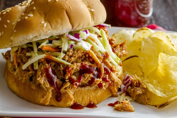 Sándwiches de cerdo tirado de barbacoa —  Fotos de Stock