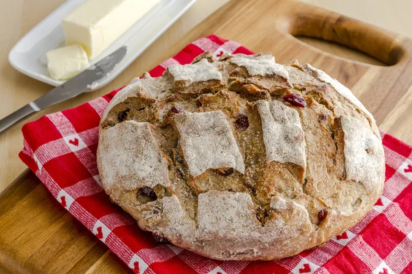 Vers gebakken Walnut Cranberry Brood — Stockfoto