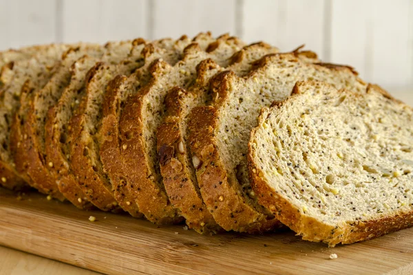 Fresh Baked Whole Grains and Seeded Bread — Stock Photo, Image