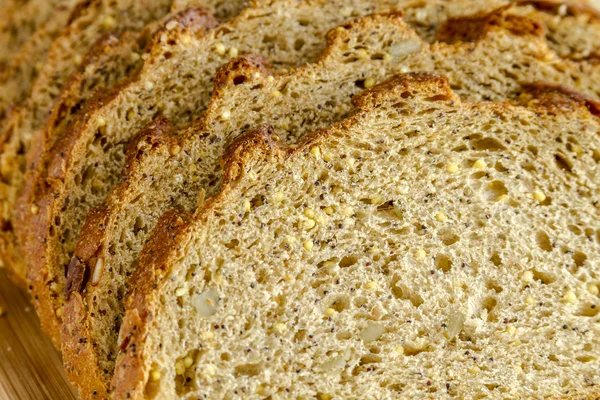 Fresh Baked Whole Grains and Seeded Bread — Stock Photo, Image