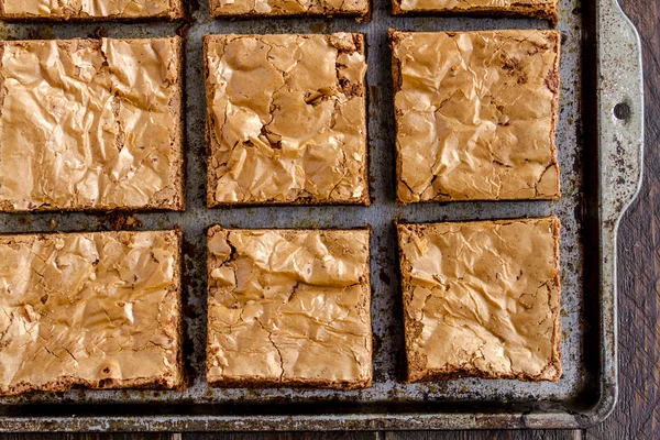 Homemade Double Chocolate Chunk Brownies — Stock Photo, Image