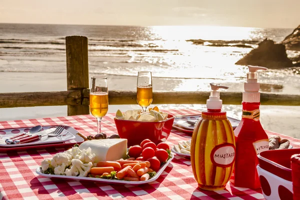 Podvečerní piknik na oceánu Overlook — Stock fotografie