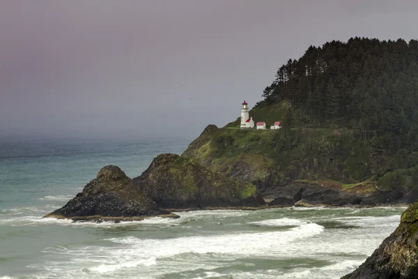 Hektarkopf historischer oregonischer Leuchtturm — Stockfoto