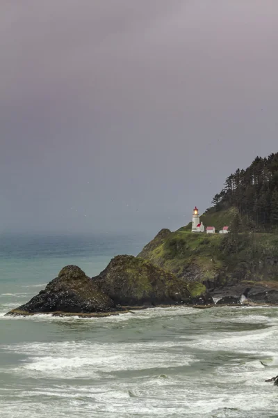 Hektarkopf historischer oregonischer Leuchtturm — Stockfoto