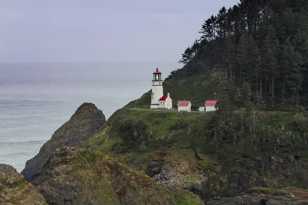 Hektarkopf historischer oregonischer Leuchtturm — Stockfoto