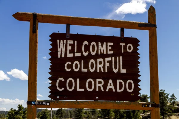 State Border Welcome Signs — Stock Photo, Image