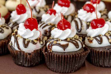 Ekranda çeşitli Cupcakes