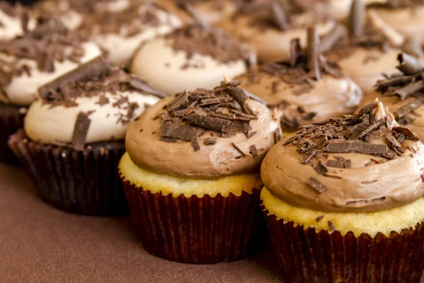 Cupcakes variados em exposição — Fotografia de Stock