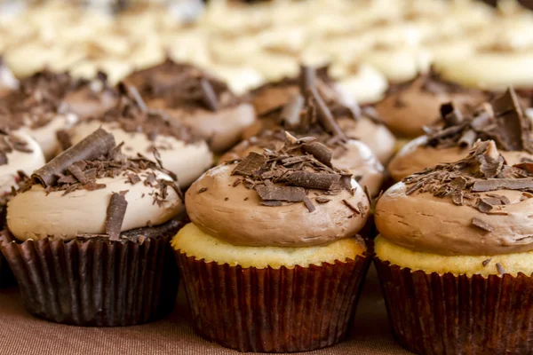 Cupcakes variados em exposição — Fotografia de Stock