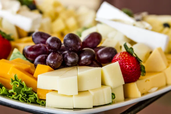 Fruit and Cheese Tray on Display — Stock Photo, Image