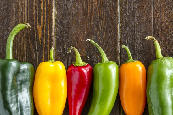 Quente doce e pimenta variedades de pimenta — Fotografia de Stock