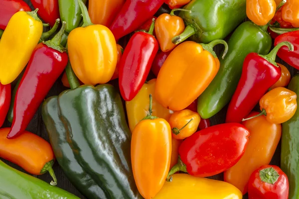 Varietas Hot Sweet dan Chili Pepper — Stok Foto