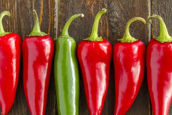 Hot Sweet and Chili Pepper Varieties — Stock Photo, Image