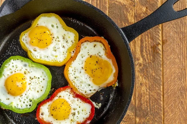 Fried Eggs in Cast Iron Skillet