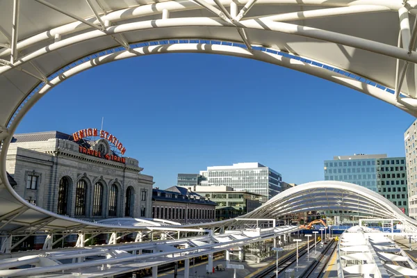 Dépôt de trains de la gare Union de Denver — Photo