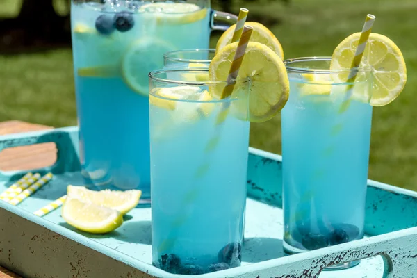 Osvěžující letní nápoje borůvkový limonády — Stock fotografie