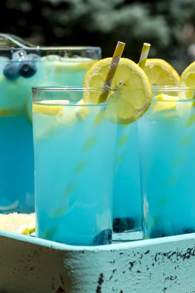 Erfrischende Sommergetränke aus Blaubeerlimonade — Stockfoto