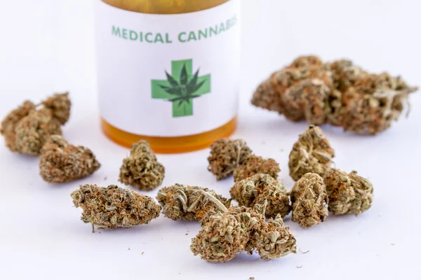 Medical Marijuana Buds and Seeds — Stock Photo, Image