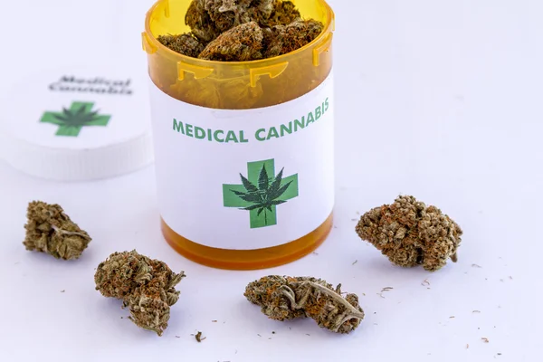 Cogollos y semillas de marihuana medicinal — Foto de Stock