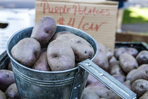 Fresh Organic Fruits and Vegetables at Farmers Market — Stock Photo, Image