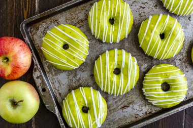 Homemade Baked Caramel Apple Donuts