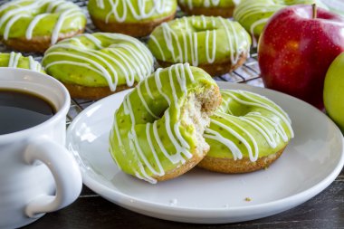 Homemade Baked Caramel Apple Donuts