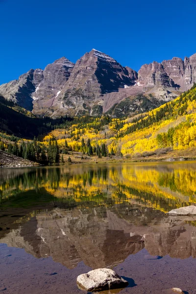 Ochtend om Maroon Bells Aspen-Co — Stockfoto