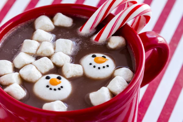 Horká čokoláda s bonbóny a soubory cookie — Stock fotografie