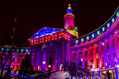 Denver şehir ve İlçe bina Holiday Lights