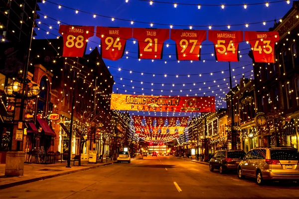 Denver Larimer Square NFL United in Orange — Stock Photo, Image