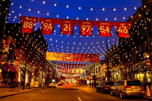 Denver Larimer Square NFL United in Orange — Stock Photo, Image