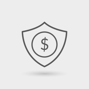 güvenli ince satırı simgesi