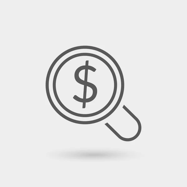 Seeking funding thin line icon — Stock Vector