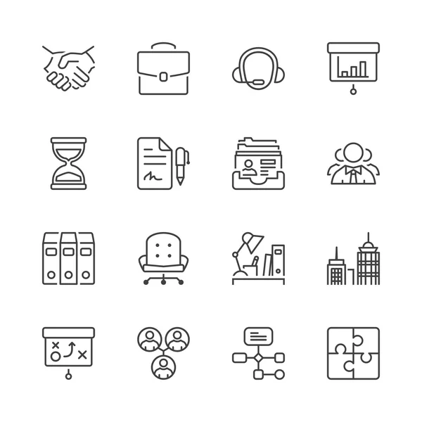 Obchodní tenká linie iconset 1 — Stockový vektor