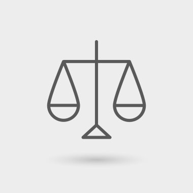 Adalet ince çizgi simgesi