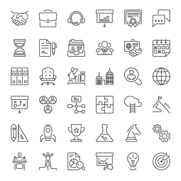 业务细线 iconset — 图库矢量图片