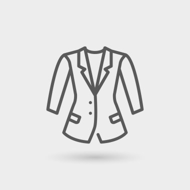 ceket ince çizgi simgesi