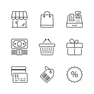 temel deposu ince çizgi simgeler