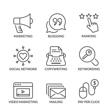 temel pazarlama satırı kutsal kişilerin resmi ile metin