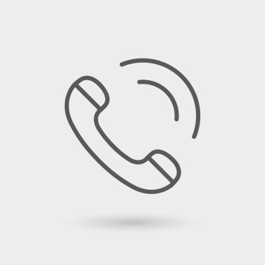 telefon görüşmesi ince çizgi simgesi