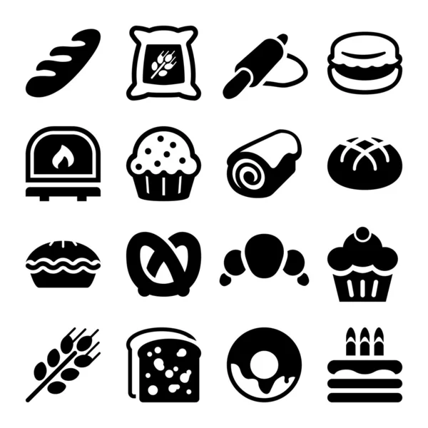 Iconset boulangerie — Image vectorielle