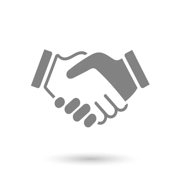 Flat handshake icon background — Stock Vector